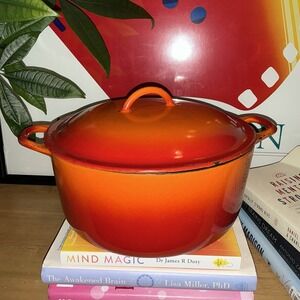 DESCOWARE Flame Enamel Round Dutch Oven Cast Iron Pot Round Belgium 10.5"  FE 12